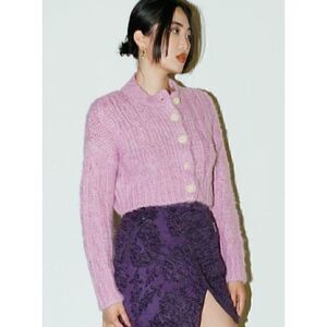 NWT Urban Outfitters Cameron Cropped Cable Knit Cardigan, Med $70